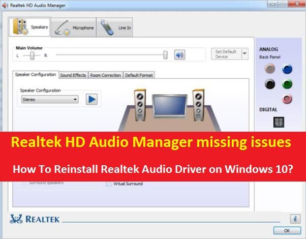 realtek audio hd windows 10